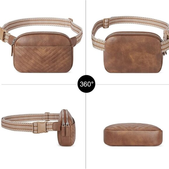 Belt Bag for Women, Mini Everywhere Crossbody Waist Bag Adjustable Strap, Vegan - Picture 6 of 7